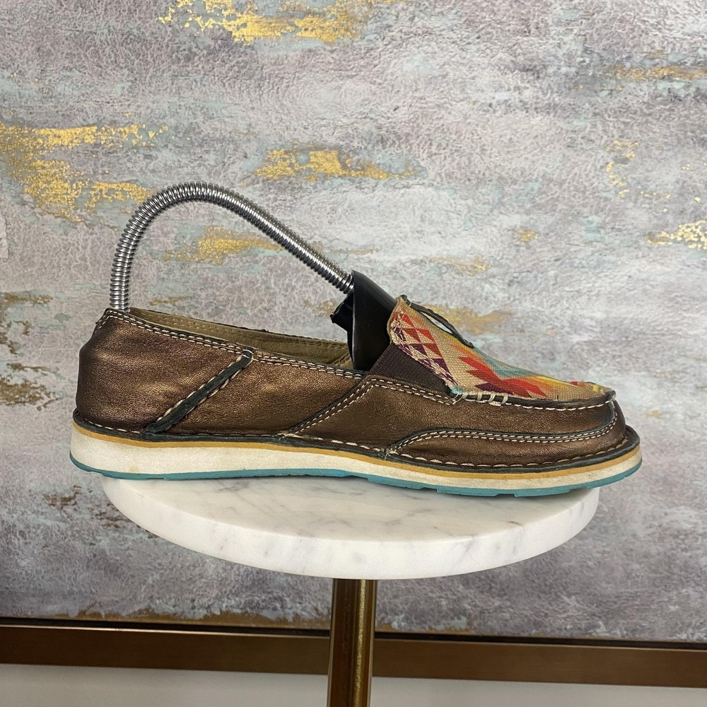Ariat Cruiser Loafer Shoes Womens Size 7 Multicolor Leather Canvas 10029744 - Picture 5 of 11